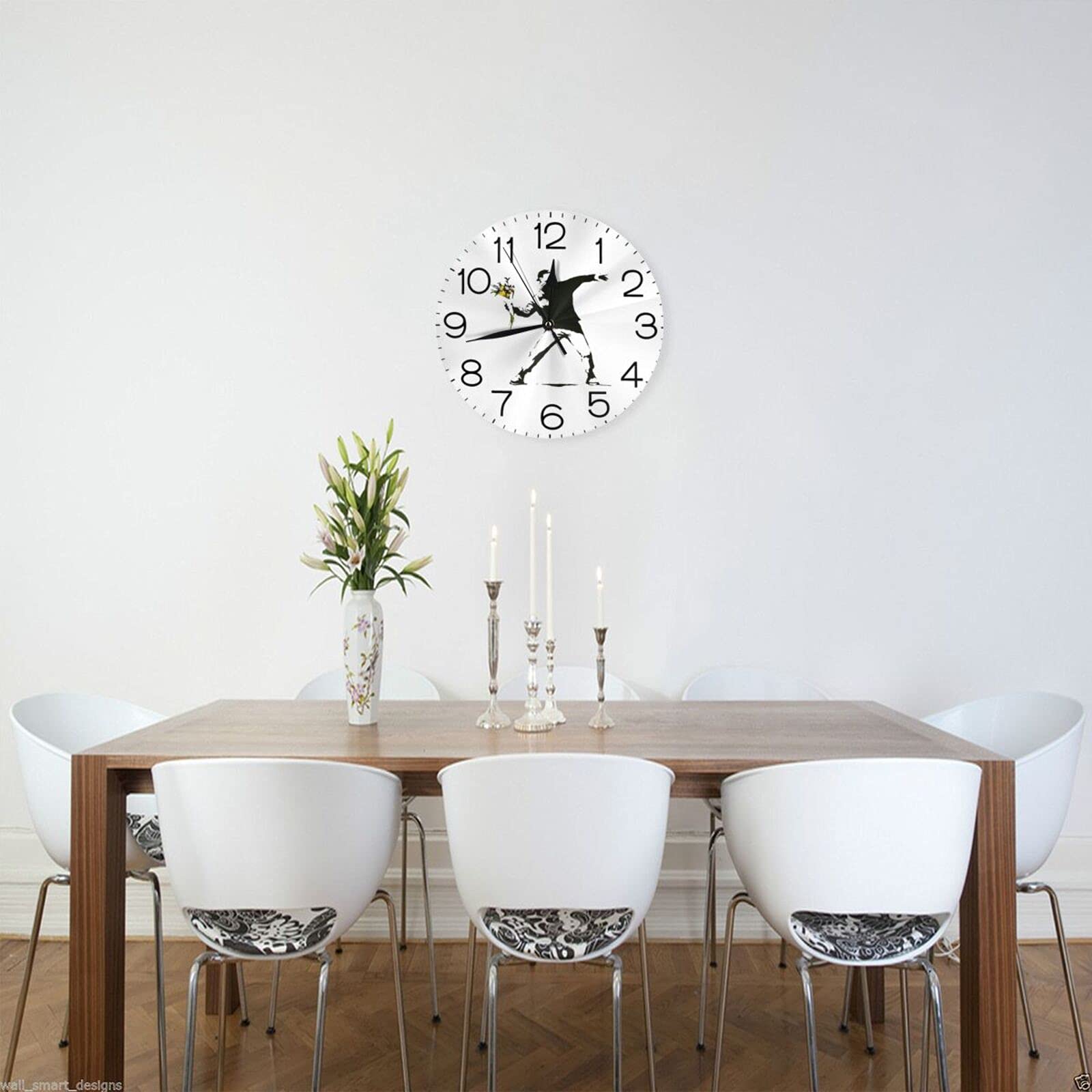 Amazon.co.jp: Banksy Wall Clock, Wall Clock, Desk Clock, Love in